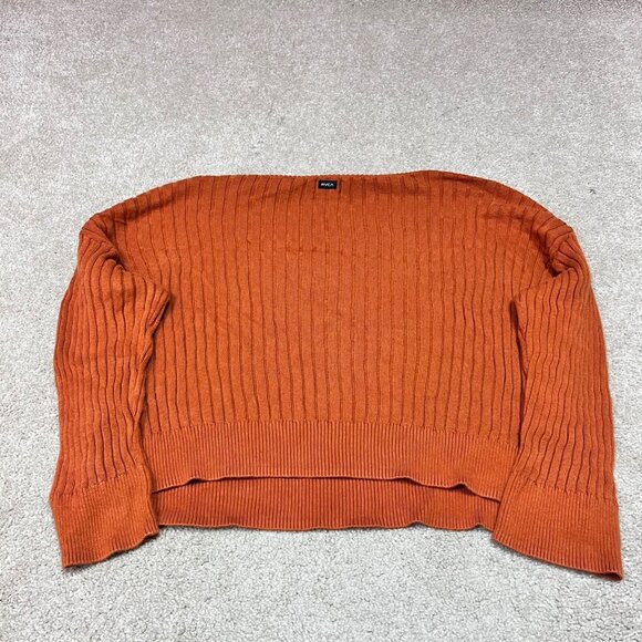 RVCA Sweater Women’s Orange Long Sleeve Pullover Size Small - Picture 5 of 10